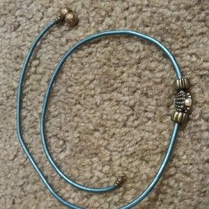 Pandora Teal Necklace Shell & Pearl (Retired)
